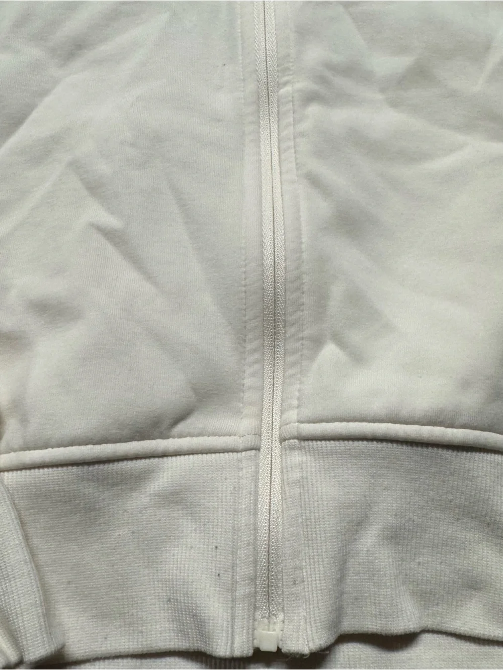 Old Navy Active Dynamic Fleece White Zip Up Hoodie Girls Size L 10-12